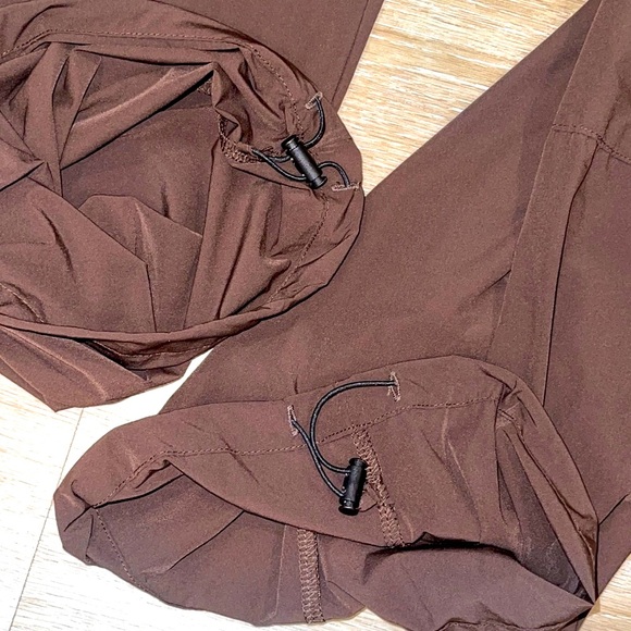 YoungLA Women’s Brown Windbreaker Cargo Joggers L - Picture 4 of 6